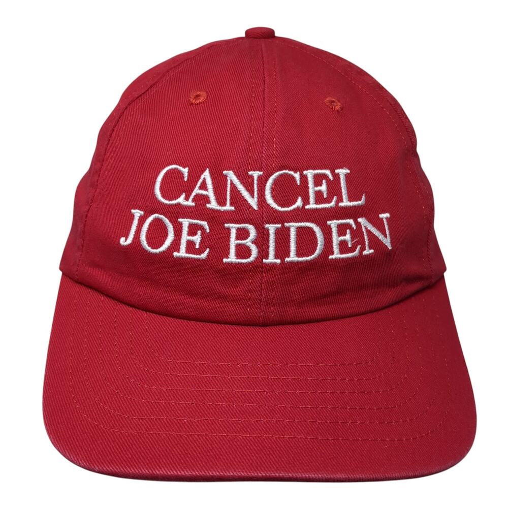 Cancel Joe Biden Snapback Cap Red One Size Adjustable Embroidered Classic Caps